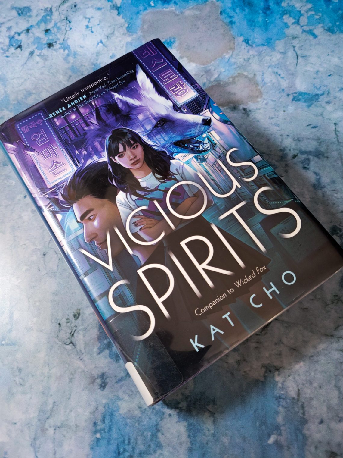book, Vicious Spirits on a blueish gray background