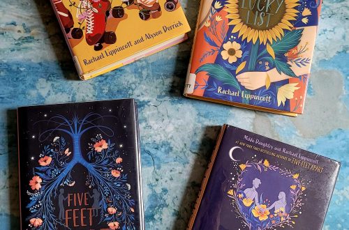 A flatlay of 4 books by Rachael Lippincott